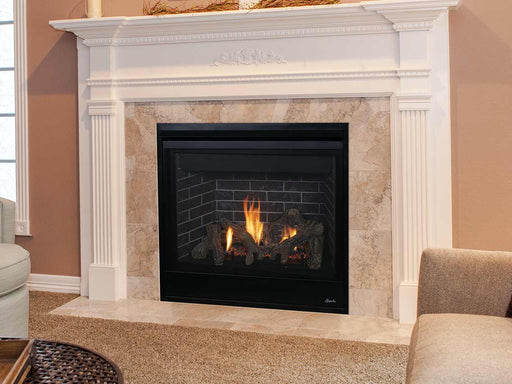 Superior Direct-Vent Fireplace Superior - DRT3035 35" Direct Vent Elec, Aged Oak Logs, Top/Rear - DRT3035DEN-C