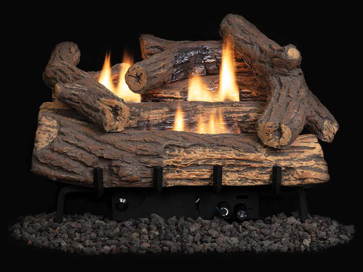 Superior Vent-Free Logs Superior - Double-Flame 18" Golden Oak Logs, Ceramic Fiber - LVD18GO-B