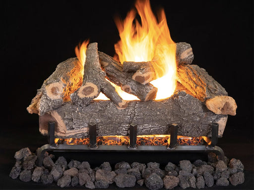 Superior Vented Logs Superior - Dual-Burner Outdoor 30" Smoky Weathered Oak Logs 8 pcs Set - SMOKYWEATHERED30O