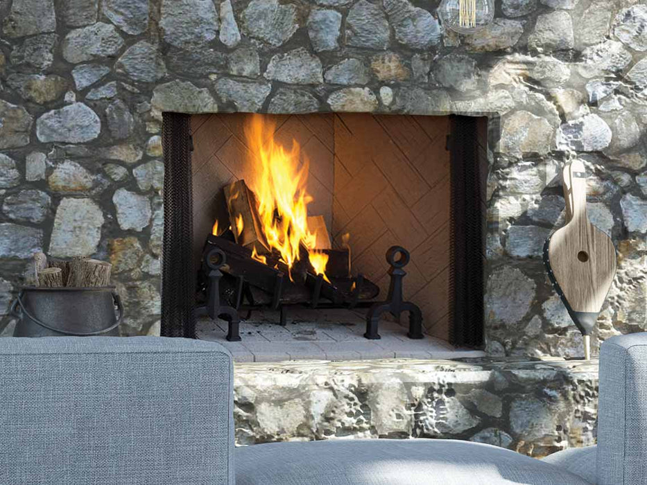 Superior Wood-Burning Fireplace Superior - WRT4550 50" Fireplace, White Herringbone Refractory Panels - WRT4550WH