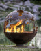 The Fire Pit Gallery Fire Pit Spheres The Fire Pit Gallery - African Safari Flat Steel Base Electronic Ignition, Match Lit & Wood Burning