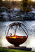 The Fire Pit Gallery Fire Pit Spheres The Fire Pit Gallery - Another Day in Paradise Fire Pit Sphere - Flat Steel Base Electronic Ignition, Match Lit & Wood Burning