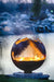 The Fire Pit Gallery Fire Pit Spheres The Fire Pit Gallery - Hidden - Angel Fire Pit Sphere Flat Steel Base Electronic Ignition, Match Lit & Wood Burning