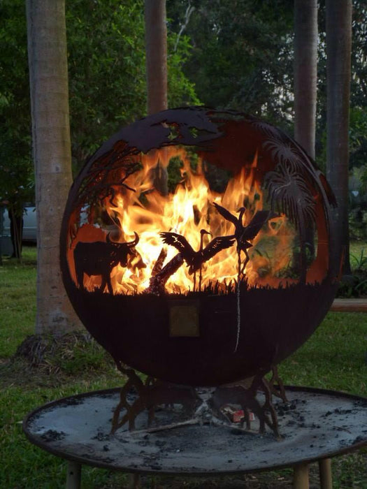 The Fire Pit Gallery Fire Pit Spheres The Fire Pit Gallery - Outback Northern Australia - Craggy Tree Base Electronic Ignition, Match Lit & Wood Burning