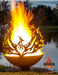 The Fire Pit Gallery Fire Pit Spheres The Fire Pit Gallery - Phoenix Rising Flat Steel Base Electronic Ignition, Match Lit & Wood Burning