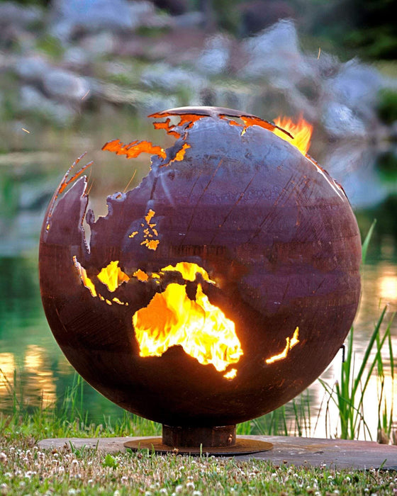 The Fire Pit Gallery Fire Pit Spheres The Fire Pit Gallery - Terra 37" Flat Steel Base