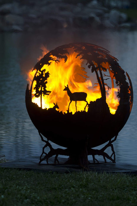 The Fire Pit Gallery Fire Pit Spheres The Fire Pit Gallery - Up North Fire Pit Sphere Electronic Ignition, Match Lit & Wood Burning