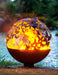 The Fire Pit Gallery Fire Pit Spheres The Fire Pit Gallery - Wings Butterfly Sphere Flat Steel Base Electronic Ignition, Match Lit & Wood Burning