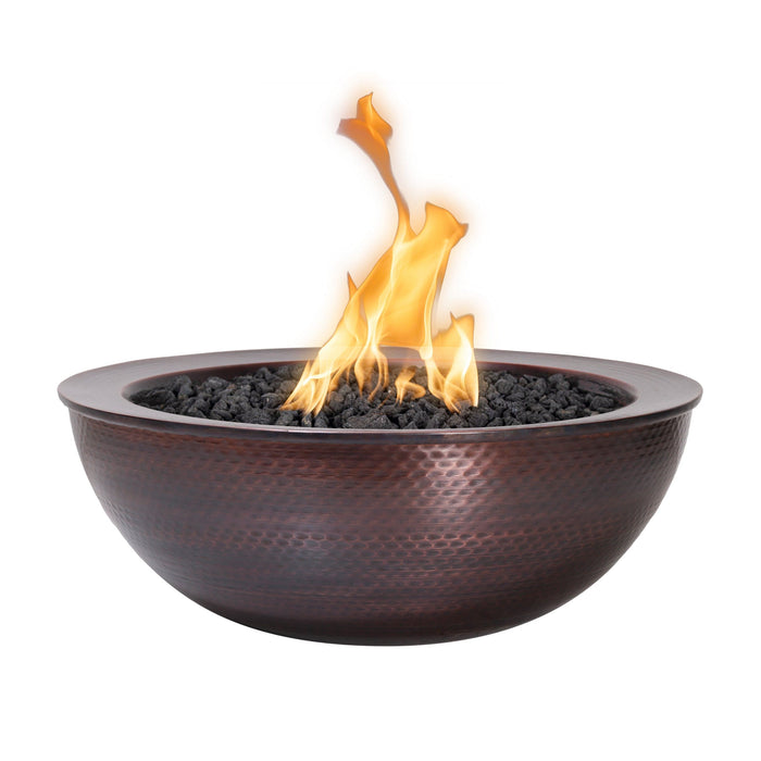 The Outdoor Plus Fire Bowl 27" Hammered Patina Copper / Match Lit Sedona Commercial Grade CSA Certified Fire Bowl