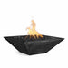 The Outdoor Plus Fire Bowl GFRC Wood Grain / 24" / Match Lit Maya Square Commerical Grade CSA Certified Fire Bowl
