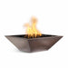The Outdoor Plus Fire Bowl Hammered Patina Copper / 24" / Match Lit Maya Square Commerical Grade CSA Certified Fire Bowl
