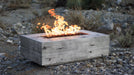 The Outdoor Plus Fire Pit Coronado Rectangular Fire Pit - GFRC Wood Grain & Copper -  Commerical Grade & CSA Certified