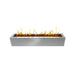 The Outdoor Plus Fire Pit Stainless Steel / 48" x 10" x 10" / Match Lit Eaves Rectangular Fire Pit -  Commerical Grade & CSA Certified