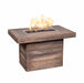 The Outdoor Plus Fire Table 36" Alberta Wood Grain GFRC Concrete Rectangular Fire Table  -  Commercial Grade & CSA Certified