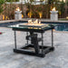 The Outdoor Plus Fire Table 38" x 34" x 22" / Chain Support Newton Powder Coated Metal Fire Pit - Floating Appearance or  with Chain Support -  Commercial Grade & CSA Certified