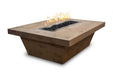 The Outdoor Plus Fire Table Carson Wood Grain GFRC Concrete Rectangular Fire Pit -  Commercial Grade & CSA Certified