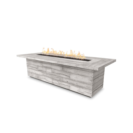 The Outdoor Plus Fire Table Laguna Wood Grain GFRC Concrete Rectangular Fire Pit -  Commercial Grade & CSA Certified
