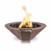The Outdoor Plus Fire & Water Bowl 24" GFRC Wood Grain / Match Lit Cazo Commercial Grade CSA Certified Fire & Water Bowl