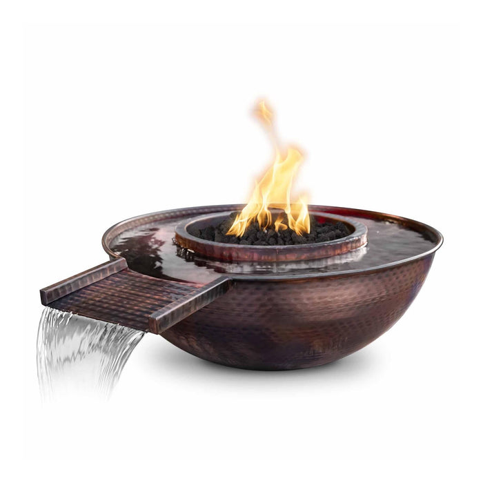 The Outdoor Plus Fire & Water Bowl 27" Sedona Hammered Copper Fire and Water Bowl - Gravity Spill - Commercial Grade & CSA Certified