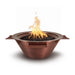 The Outdoor Plus Fire & Water Bowl Cazo Commerical Grade CSA Certified Hammered Copper 4-Way Water & Fire Bowl