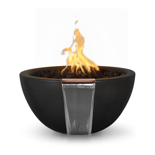 The Outdoor Plus Fire & Water Bowl Luna Commerical Grade CSA Certified GFRC Concrete Fire & Water Bowl
