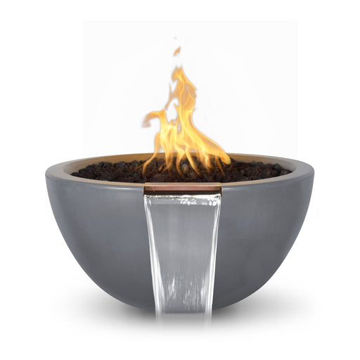 The Outdoor Plus Fire & Water Bowl Luna Commerical Grade CSA Certified GFRC Concrete Fire & Water Bowl