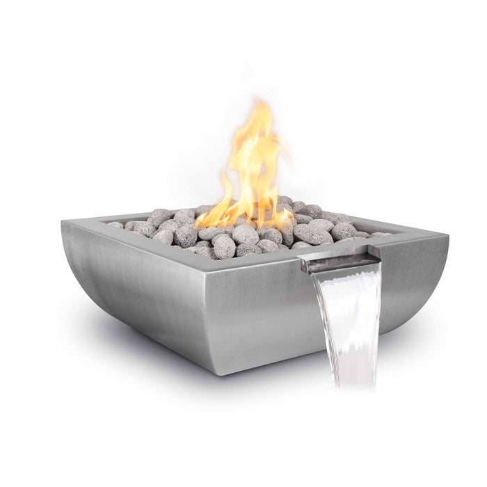 The Outdoor Plus Fire & Water Bowl Stainless Steel / 24" / Match Lit Avalon Commercial Grade CSA Certified Fire & Water Bowl