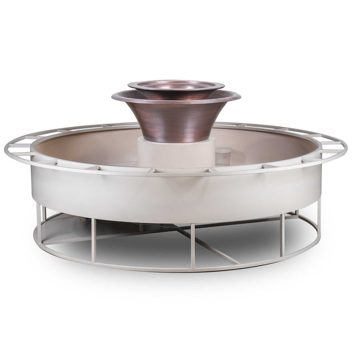 The Outdoor Plus Fire & Water Fountain 86" Round Olympian Fire & Water Fountain - Copper - Ash - Match Lit - Natural Gas / Liquid Propane - The Outdoor Plus
