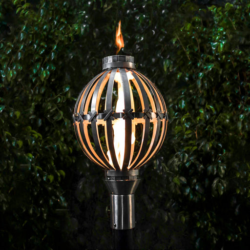 The Outdoor Plus Gas Torch Globe Torch with TOP-LITE Torch Base - Stainless Steel - The Outdoor Plus