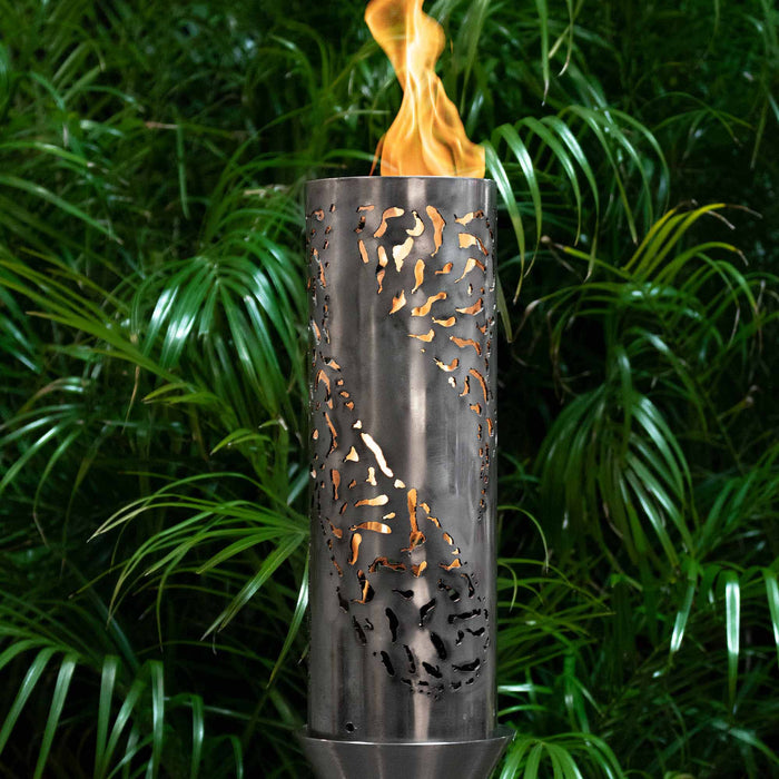 The Outdoor Plus Gas Torch Tiki Torch with TOP-LITE Torch Base - Stainless Steel - The Outdoor Plus