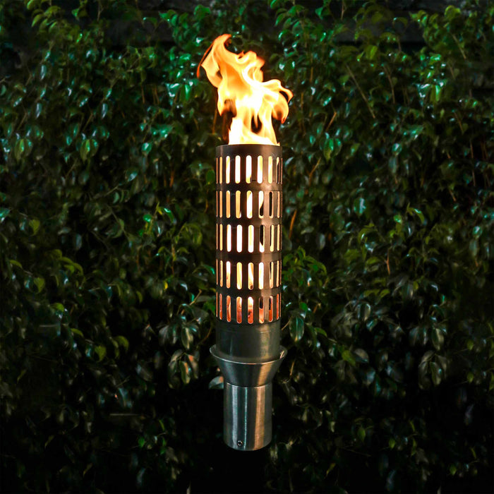 The Outdoor Plus Gas Torch Vent Torch with Original TOP Torch Base - Stainless Steel - The Outdoor Plus