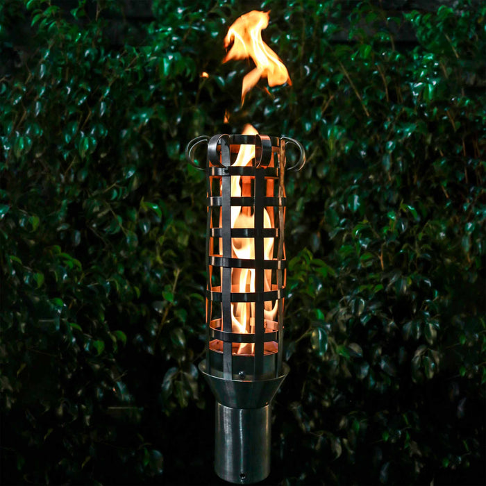 The Outdoor Plus Gas Torch Woven Torch with Original TOP Torch Base - Stainless Steel - The Outdoor Plus