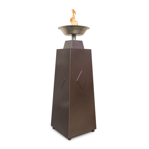 The Outdoor Plus Metal Fire Tower 22" Square Granada Fire Tower - Powder Coated Metal - Match Lit or Electronic Ignition - Natural Gas / Liquid Propane - The Outdoor Plus