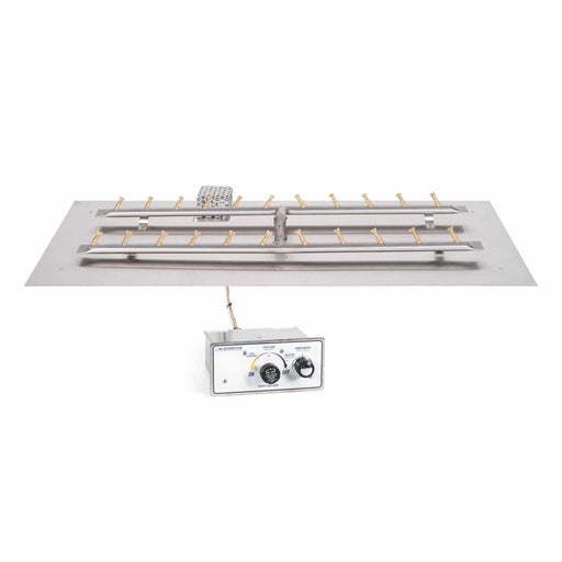 The Outdoor Plus Pan & Burner Kit Rectangular Flat Pan and Bullet 'H' Burner - Match Lit, Spark or Electronic Ignition - The Outdoor Plus