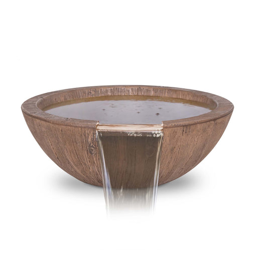 The Outdoor Plus Water Bowl 27" GFRC Wood Grain Sedona Water Bowl