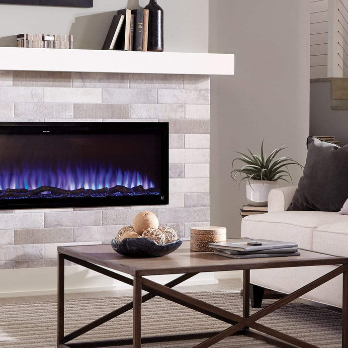 Touchstone Electric Fireplace Touchstone - Sideline Elite Smart 100" WiFi-Enabled Recessed Electric Fireplace (Alexa/Google Compatible)
