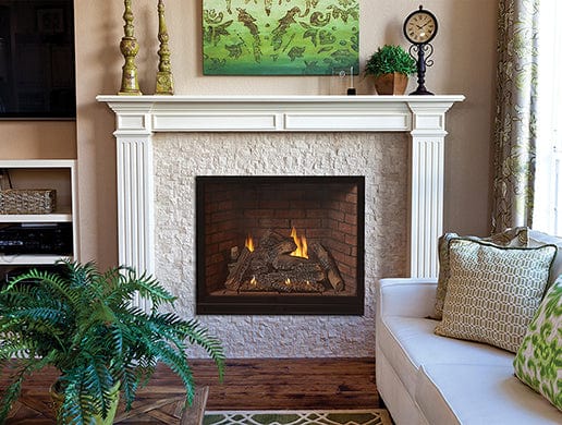 White Mountain Hearth Direct Vent Gas Fireplace White Mountain Hearth - Tahoe Clean-Face Direct-Vent Fireplace, Luxury 42", Millivolt & Intermittent Pilot with On/Off Switch and Multi-Function Thermostat Remote Control for Flame, Light, and Blower - NG/LP