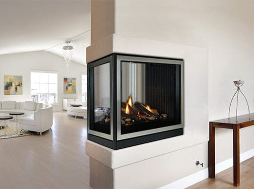 White Mountain Hearth Direct Vent Gas Fireplace White Mountain Hearth - Tahoe Clean-Face Direct-Vent Peninsula & See-Through Fireplaces, Premium 36", Millivolt & Intermittent Pilot System with On/Off Switch - NG/LP